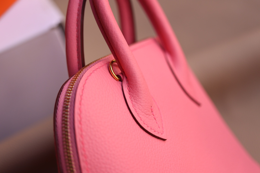 에르메스 미니 볼리드백 로즈핑크 금장 에버컬러